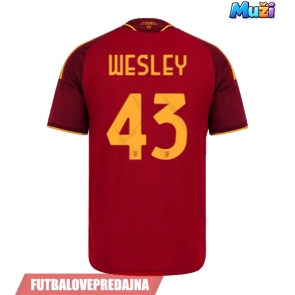 Lacne Muži Futbalové dres AS Roma Wesley Franca #43 2026-27 Krátky Rukáv - Domáci